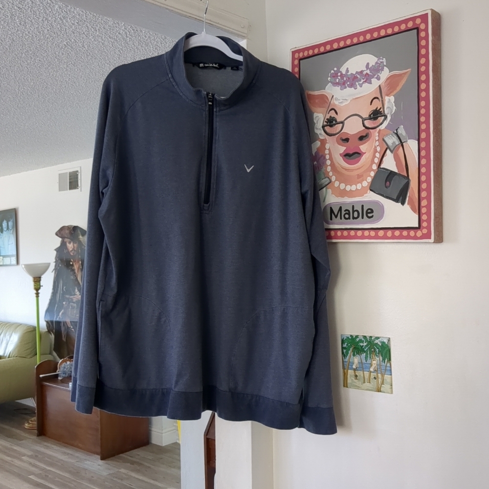 Travis Mathew  2XL 1/4 Zip Performance Fleece Sweatshirt Golf